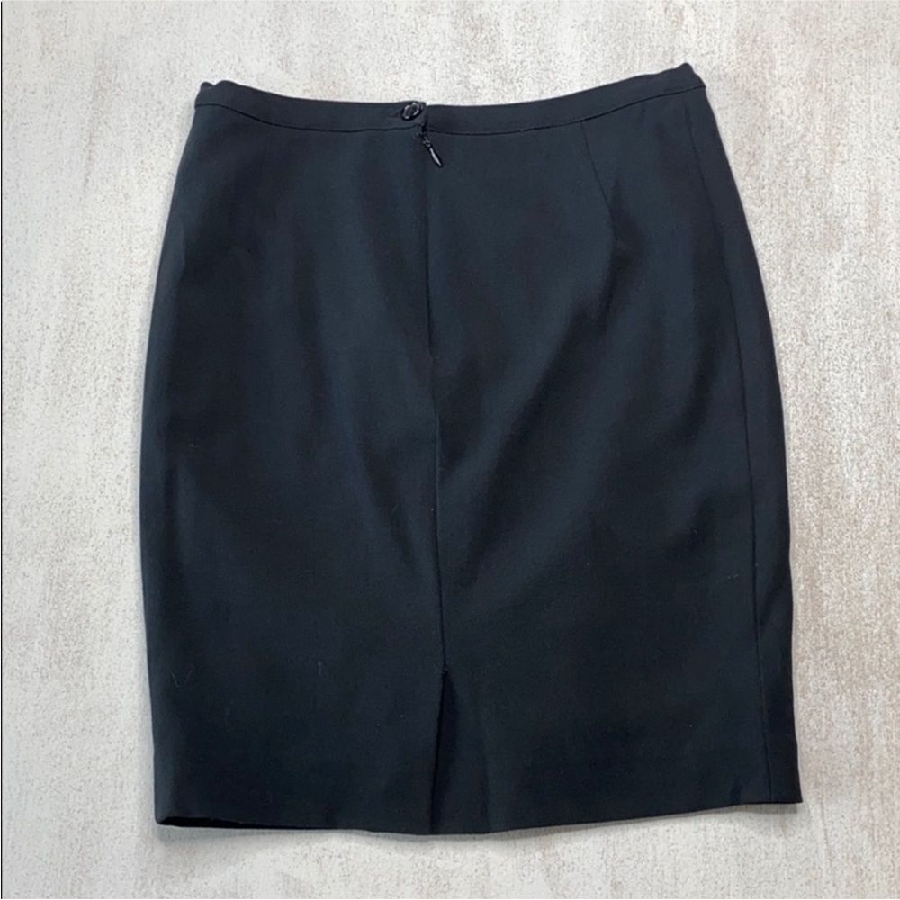 DOLCE & GABBANA Black mini-midi skirt with slit